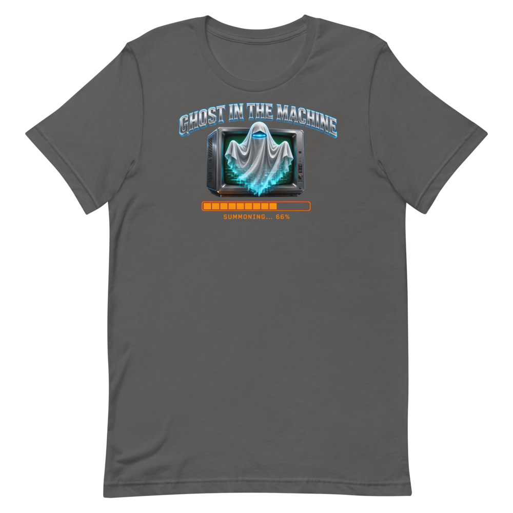 Ghost in the Machine tee - Asphalt - flat lay