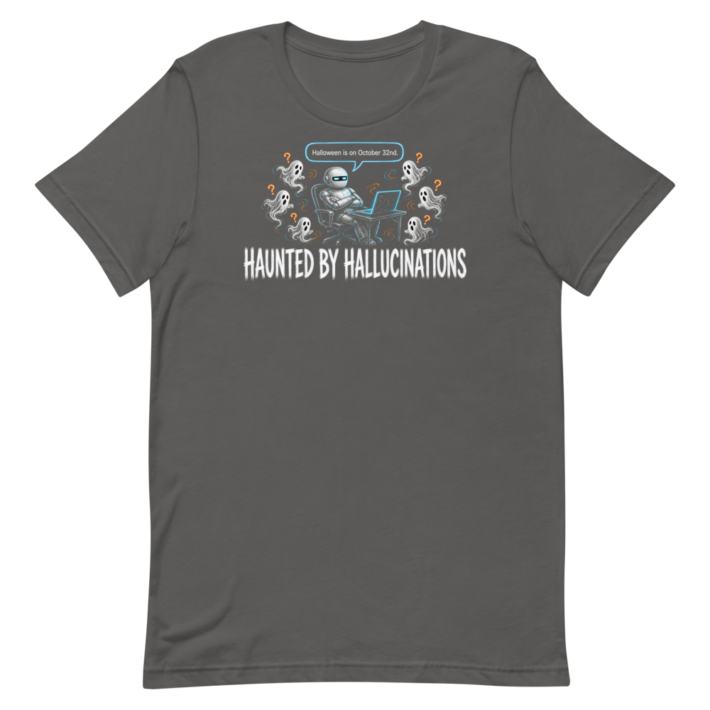 Haunted by Hallucinations tee - Asphalt - flat lay