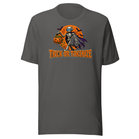 Trick or Tokenize tee - Asphalt - front
