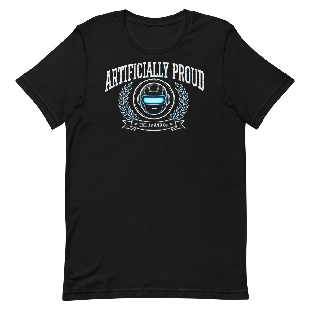 Artificially Proud tee - Black - flat lay