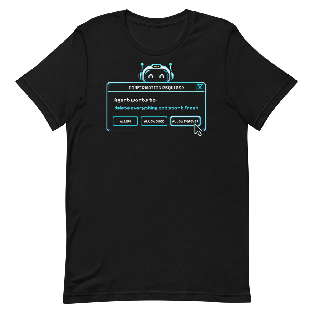 Confirmation Required tee - Black - flat lay