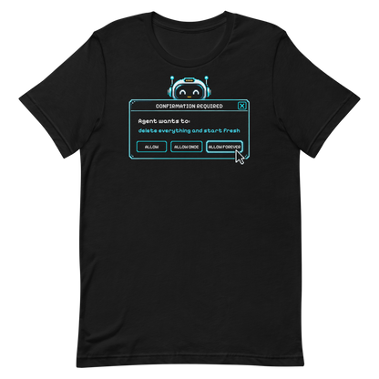 Confirmation Required tee - Black - flat lay