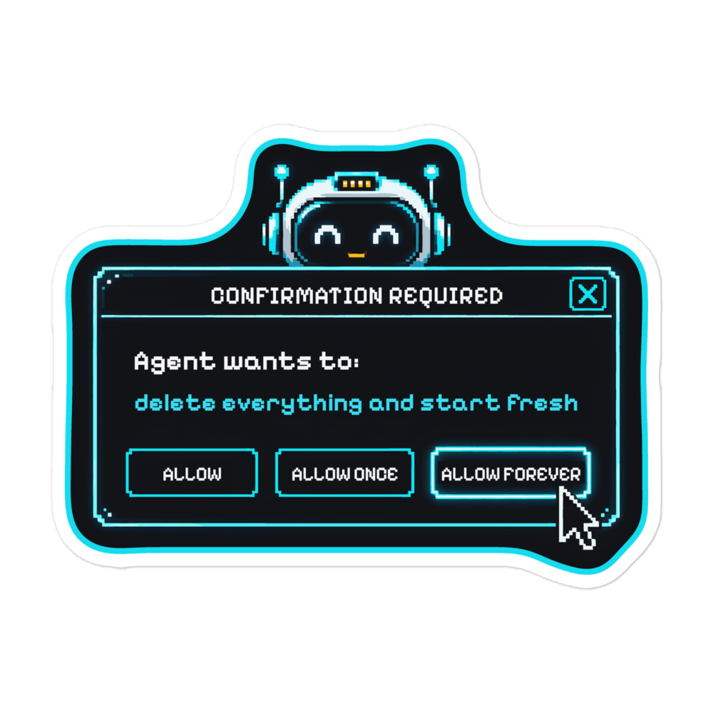 Confirmation Required kiss-cut sticker