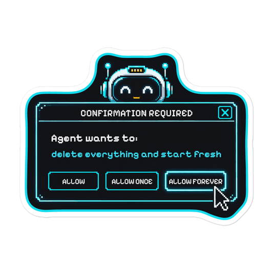 Confirmation Required kiss-cut sticker
