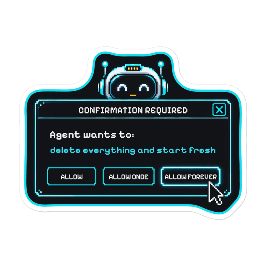 Confirmation Required kiss-cut sticker