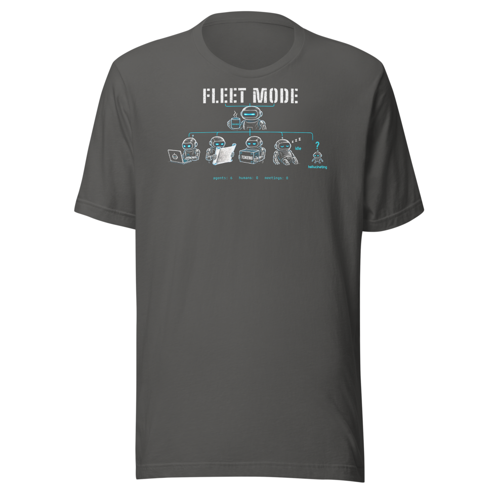 Fleet Mode tee - Asphalt - front