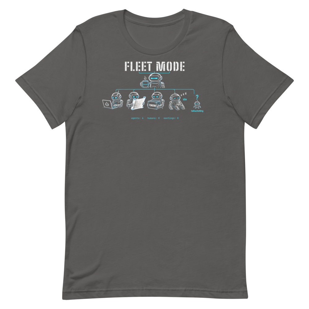 Fleet Mode tee - Asphalt - flat lay