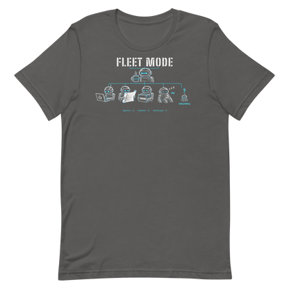 Fleet Mode tee - Asphalt - flat lay