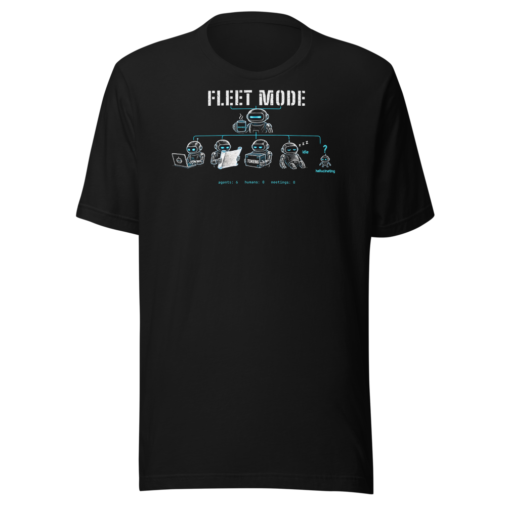 Fleet Mode tee - Black - front