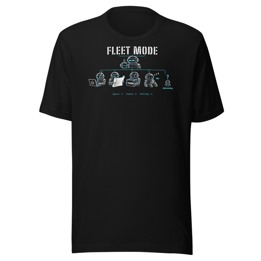 Fleet Mode tee - Black - front