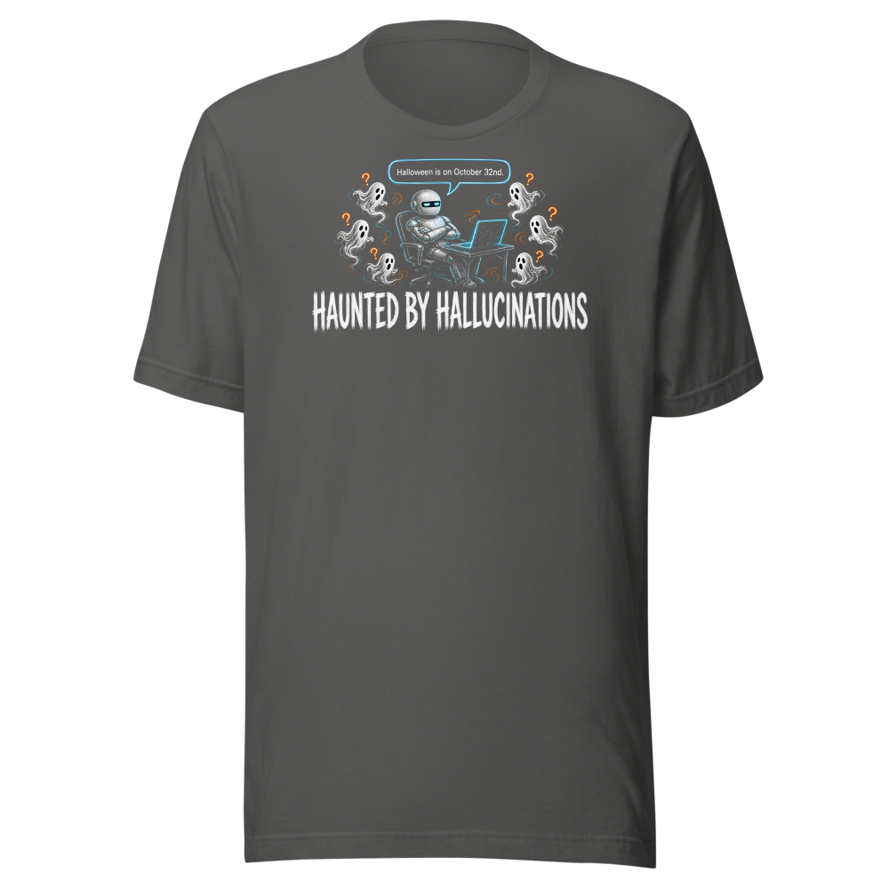 Haunted by Hallucinations tee - Asphalt - front