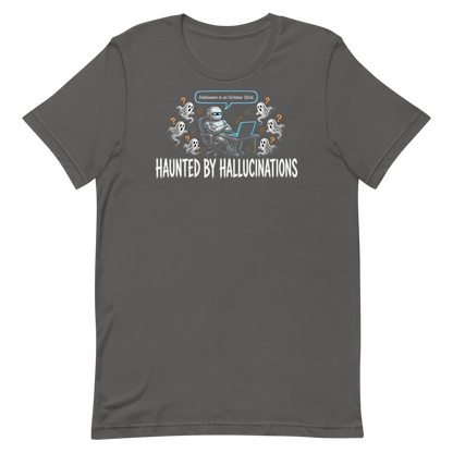 Haunted by Hallucinations tee - Asphalt - flat lay