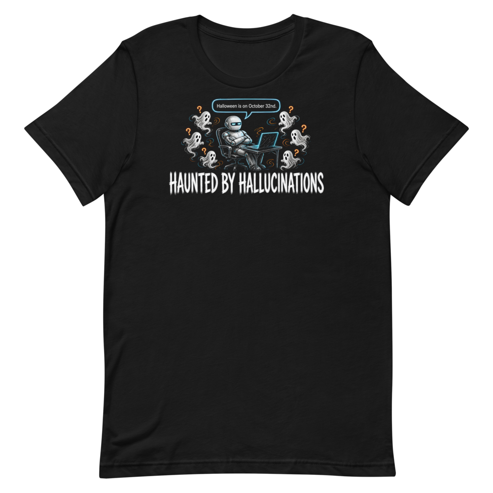 Haunted by Hallucinations tee - Black - flat lay