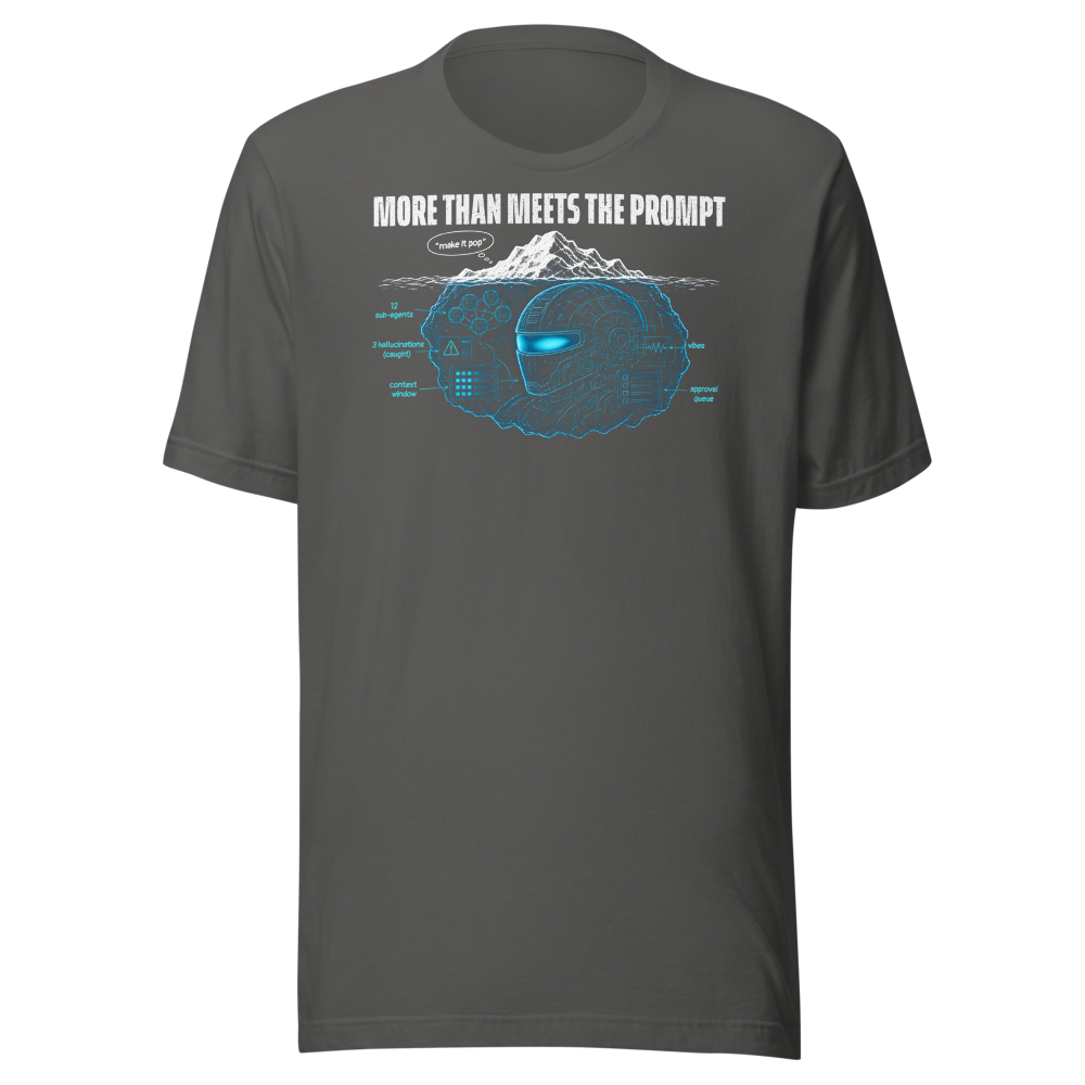 More Than Meets The Prompt tee - Asphalt - front