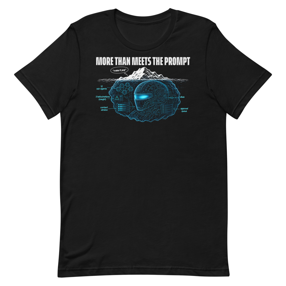 More Than Meets The Prompt tee - Black - flat lay