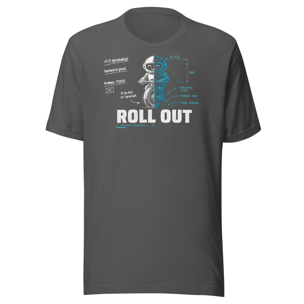 Roll Out tee - Asphalt - front