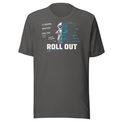 Roll Out tee - Asphalt - front