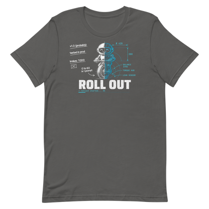 Roll Out tee - Asphalt - flat lay