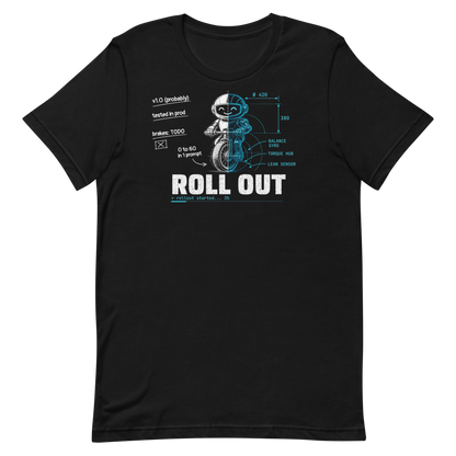 Roll Out tee - Black - flat lay