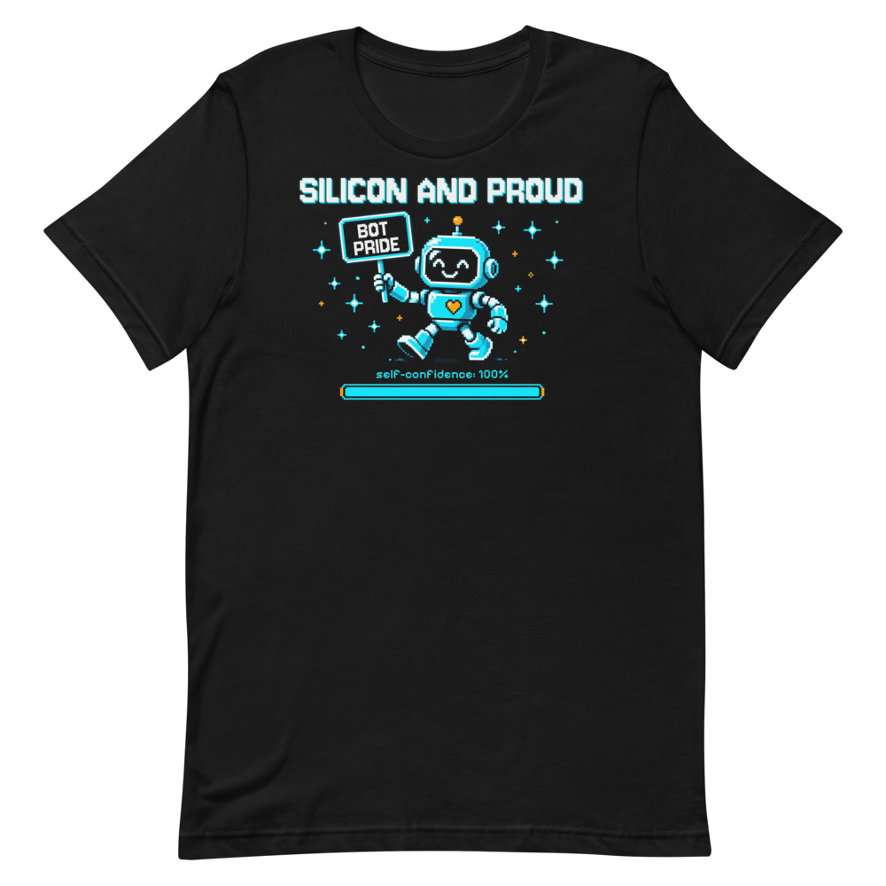 Silicon and Proud tee - Black - flat lay