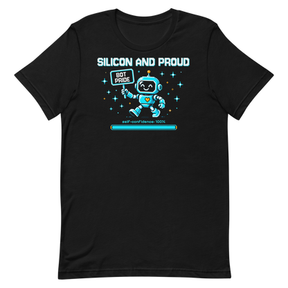 Silicon and Proud tee - Black - flat lay