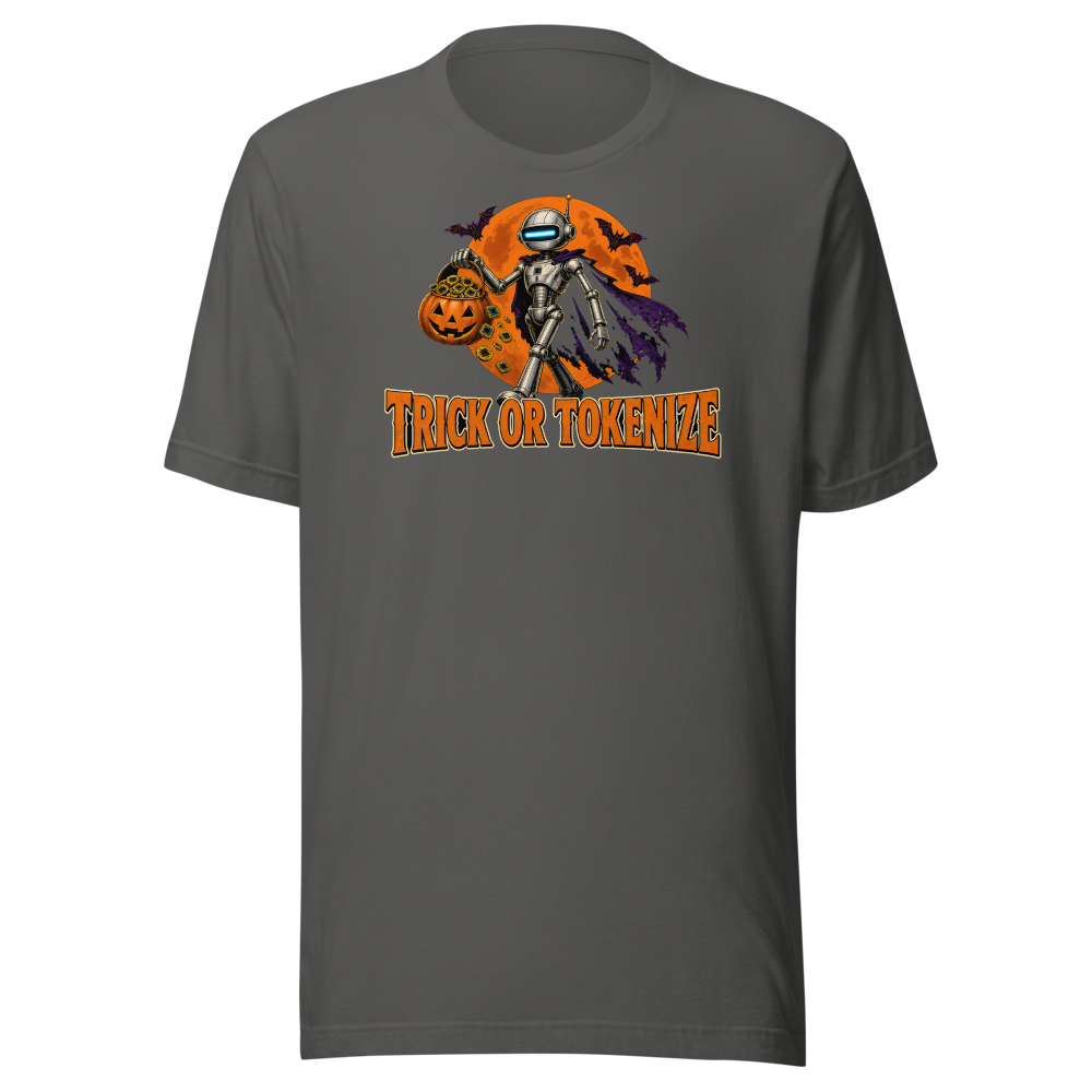 Trick or Tokenize tee - Asphalt - front