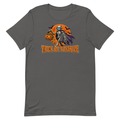 Trick or Tokenize tee - Asphalt - flat lay