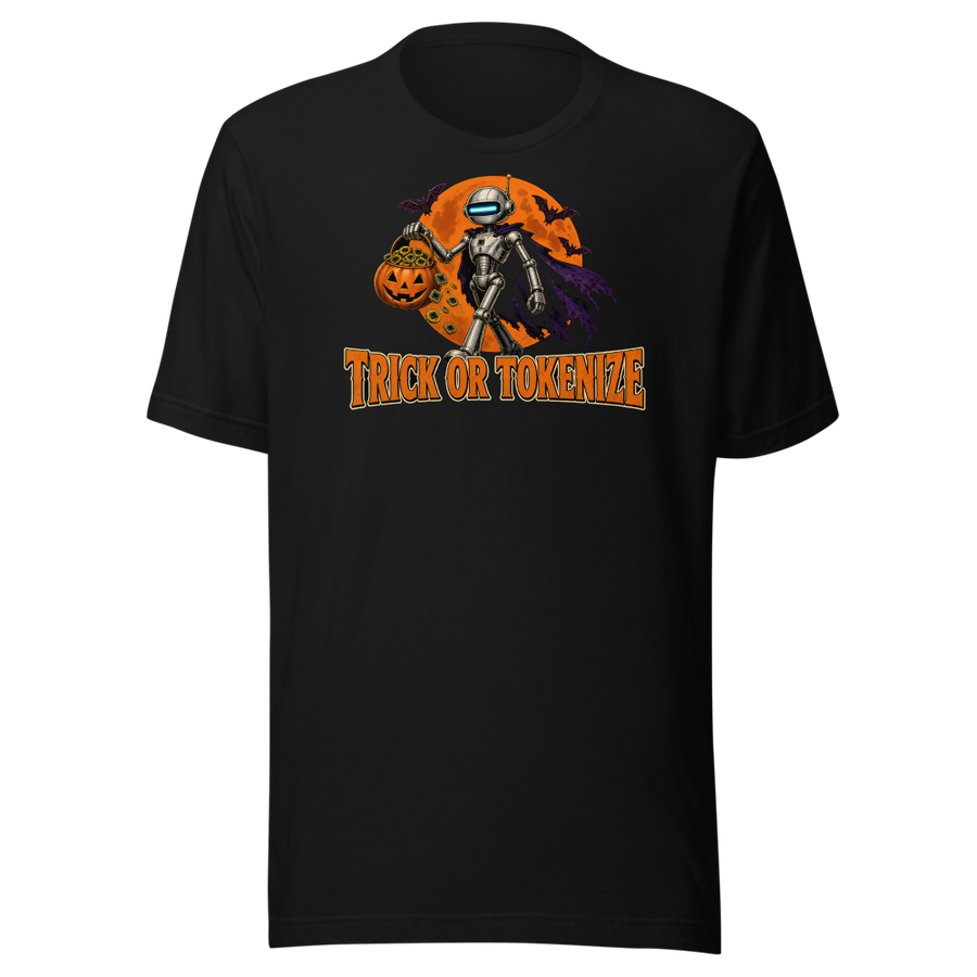 Trick or Tokenize tee - Black - front