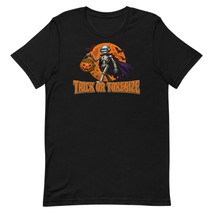 Trick or Tokenize tee - Black - flat lay